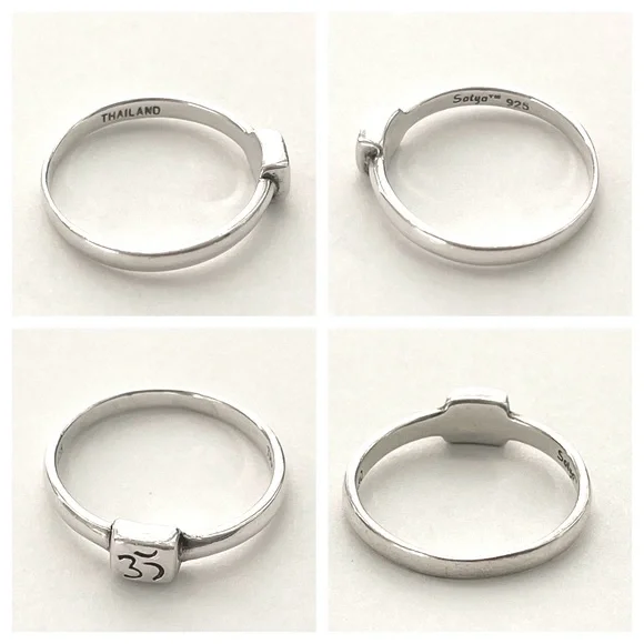 SATYA .925 Silver Om Symbol Ring - Picture 8 of 10
